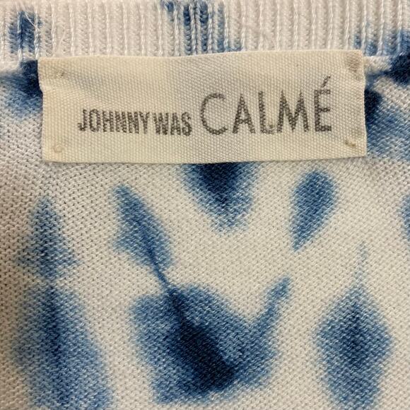 Johnny Was tie dye sweater, ladies Calme medium oversized pima cotton modal knit - Picture 5 of 8